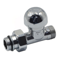 3300C / 3300041 Кран-термостат радіаторний хромований Ø1/2&Prime; х 1/2&Prime; ЗЗ прямий TIEMME