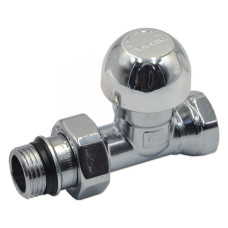 3305C / 3300025 Кран-термостат радіаторний хромований Ø1/2&Prime; ВЗ прямий Tiemme Raccorderie Spa