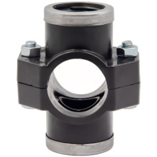 1027 UNIDELTA Хомут для врізки подвійний Ø32 х 1″ В PN10 PP-B (УФ захист)