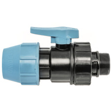 1072 UNIDELTA Кран кульовий для ПЕ труб Ø50 x 1 1/2&Prime; ЗР PP-B (УФ захист)