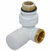 V174211EFSX Кран відсікаючий трьохосьовий БІЛИЙ корпус + штуцер Ø1/2&Prime; х 24-19 SX (лівий) FIRST CORNER Carlo Poletti Srl