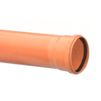 Труба для зовнішньої каналізації SN4 Ø110 x 2,7 мм L=4000 мм PVC Valrom Україна