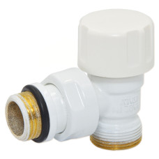 V141111EF Термоклапан кутовий БІЛИЙ корпус+штуцер Ø1/2″ х 24-19 FIRST THERMO Carlo Poletti Srl