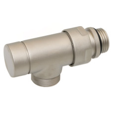 V60211L Кран відсікаючий реверсивний SATIN NICKEL Ø1/2″ x 24-19 REVERSA Carlo Poletti Srl