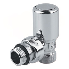 V140111CB Кран радіаторний кутовий ХРОМ Ø1/2&Prime; х 24-19 FIRST Carlo Poletti Srl