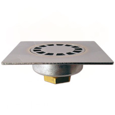 650P150 Трап вертикальний латунний хромований 150 x 150 мм x Ø1 1/4&Prime; З Ghidini SpA