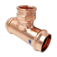 689304028U Трійник мідний під прес Ø28 х 3/4&Prime; В х 28 AESPRES UNIKO® RM