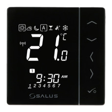 VS10BRF Бездротовий вбудований терморегулятор (чорний) 230В SALUS Controls
