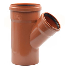 1318051 Трійник редукційний (зовнішня каналізація) Ø315/110 45° PVC (Ral 8023) REDI s.p.a.