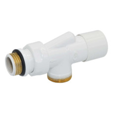 V19811EF Кран відсікаючий реверсивний БІЛИЙ корпус+штуцер Ø1/2&Prime; х 24-19 FIRST REVERSA Carlo Poletti Srl