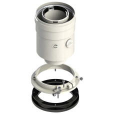 A32189 Вертикальний коаксиальний адаптер з отвором для тестування для конденсаційних котлів Ø60/100 mm GROPPALLI S.R.L.