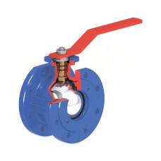 B1.000I025L16CN Фланцевий кульовий кран WAFER (високоміцний чавун) NBR -10/+100°C DN25 Brandoni S.p.A.