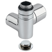 V130310BSX Кран-термостат трьохосьовий ХРОМ Ø1/2&Prime; SX (лівий) COMBI CORNER (підкл. тену) Carlo Poletti Srl