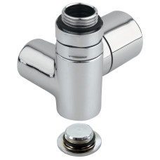 V130310BSX Кран-термостат трьохосьовий ХРОМ Ø1/2&Prime; SX (лівий) COMBI CORNER (підкл. тену) Carlo Poletti Srl