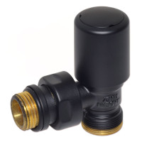 V140111EFS9005O Кран радіаторний кутовий BLACK MATTE Ø1/2&Prime; х 24-19 FIRST Carlo Poletti Srl