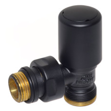 V140111EFS9005O Кран радіаторний кутовий BLACK MATTE Ø1/2&Prime; х 24-19 FIRST Carlo Poletti Srl