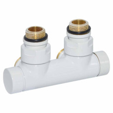 V48110EFSB Вузел відсікаючий TWIN БІЛИЙ кутовий Ø1/2&Prime; З x 3/4&Prime; EK 50 мм Carlo Poletti Srl