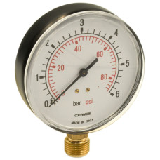 91413610 Манометр Ø100 1/2″ 25 бар вертикальний Cewal S.p.A.