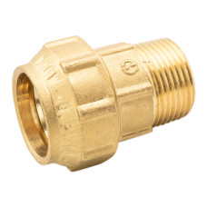 450001H103200Y Перехідник латунний компресійний Ø32 ПЕ x 1″ З GENERAL FITTINGS