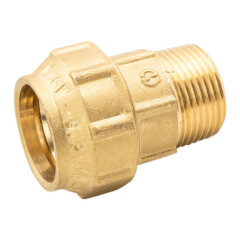 450001H103200Y Перехідник латунний компресійний Ø32 ПЕ x 1″ З GENERAL FITTINGS