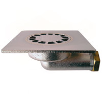 654P150 Трап горизонтальний латунний хромований 150 x 150 мм x Ø1 1/4&Prime; З Ghidini SpA