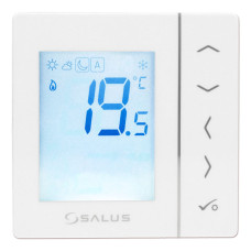 VS35W Дротовий, цифровий терморегулятор прихованого монтажу 230В (білий) SALUS Controls