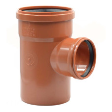 0354051 Трійник редукційний (зовнішня каналізація) Ø250/160 87° PVC (Ral 8023) REDI s.p.a.