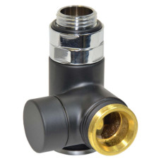 V110212E9005OSX Кран відсікаючий трьохосьовий BLACK MATTE Ø1/2&Prime;x3/4&Prime; SX (лівий) COMBI CORNER (підкл. тену) Carlo Poletti Srl