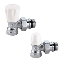 411431 КОМПЛЕКТ КУТОВИХ радіаторних кранів Ø1/2″ 10 bar Caleffi S.p.a.
