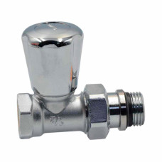 412422 Кран радіаторний ХРОМ ручка Ø1/2″ прямий 10 bar Caleffi S.p.a