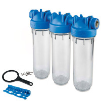 ZA3300680 Фільтр-колби DP TRIO TS (прозорі) Ø1/2&Prime; OT (латунь) 10&Prime; 45° 8 bar KIT Atlas Filtri s.r.l.