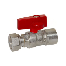 528004040F Кран прямий Ø1/2″ В х 1/2″ В з накидною гайкою (red/червоний) BIANCHI F.lli S.p.A.