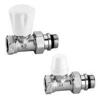 412431 КОМПЛЕКТ ПРЯМИХ радіаторних кранів Ø1/2″ 10 bar Caleffi S.p.a.