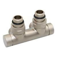 V48110LSB Вузел відсікаючий TWIN SATIN NICKEL кутовий Ø1/2″ З x 3/4″ EK 50 мм Carlo Poletti Srl