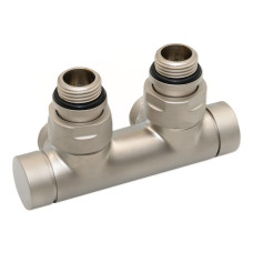 V48110LSB Вузел відсікаючий TWIN SATIN NICKEL кутовий Ø1/2″ З x 3/4″ EK 50 мм Carlo Poletti Srl