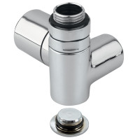 V130310BDX Кран-термостат трьохосьовий ХРОМ Ø1/2&Prime; DX (правий) COMBI CORNER (підкл. тену) Carlo Poletti Srl