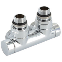 V48110B Вузел відсікаючий (одно/двотрубний) TWIN ХРОМ кутовий Ø1/2&Prime; З x 3/4&Prime; EK 50 мм Carlo Poletti Srl