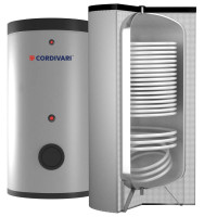 3134162320003 Бойлер 500 л BOLLY® 2 XL (2 теплообмінника, під`єднання по осі) WB (тверда незйомна ізоляція) POLYWARM® Cordivari srl