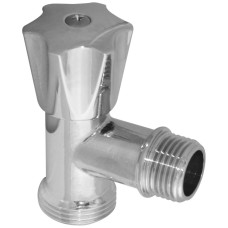 D906189 Кран кутовий вентильний для сантехприладів Ø1/2&Prime; х 3/4&Prime; VA Albertoni srl