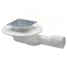 421010CO Трап горизонтальний CLIVIA серія SLIMMY Ø50 х 100 мм пластик ABS з латунною хромованою решіткою  Ghidini SpA