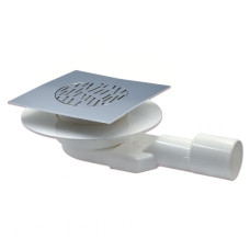 421015CO Трап горизонтальний CLIVIA серія SLIMMY Ø50 х 150 мм пластик ABS з латунною хромованою решіткою  Ghidini SpA