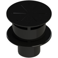 A523138 Кінцевий вітрозахисний вертикальний елемент Ø80 mm (PP NERO OPACO) GROPPALLI S.R.L.