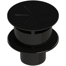A523138 Кінцевий вітрозахисний вертикальний елемент Ø80 mm (PP NERO OPACO) GROPPALLI S.R.L.