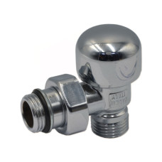 3301C / 3300009 Кран-термостат радіаторний хромований Ø1/2&Prime; х 1/2&Prime; ЗЗ кутовий TIEMME