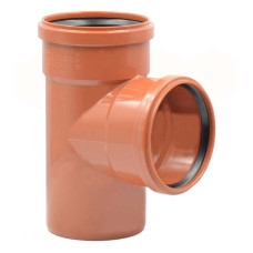 034115E / VSE020521 Трійник (зовнішня каналізація) Ø110/110 87° PVC (Ral 8023) REDI / VALSIR