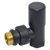 V150310EFS9005O Кран радіаторний кутовий BLACK MATTE Ø1/2&Prime; COMPACT Carlo Poletti Srl