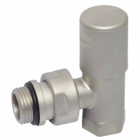 V150310L Кран радіаторний кутовий SATIN NIСKEL Ø1/2&Prime; COMPACT Carlo Poletti Srl