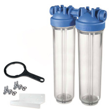 ZA1802911 Фільтр-колба DP BIG DUO TS (прозора) Ø1 1/2&Prime; IN (пластик) 20&Prime; 45°C 8,3 bar KIT Atlas Filtri s.r.l.