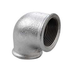 09025075 Редукційне коліно оцинковане (білий чавун) Ø1 1/2″ х 1″ ВВ 90° Berg Montana