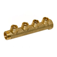 2040050400 Колектор Ø3/4&Prime; х 4 х 1/2&Prime; ЗР латунь I=36 мм BIANCHI F.LLI S.P.A.